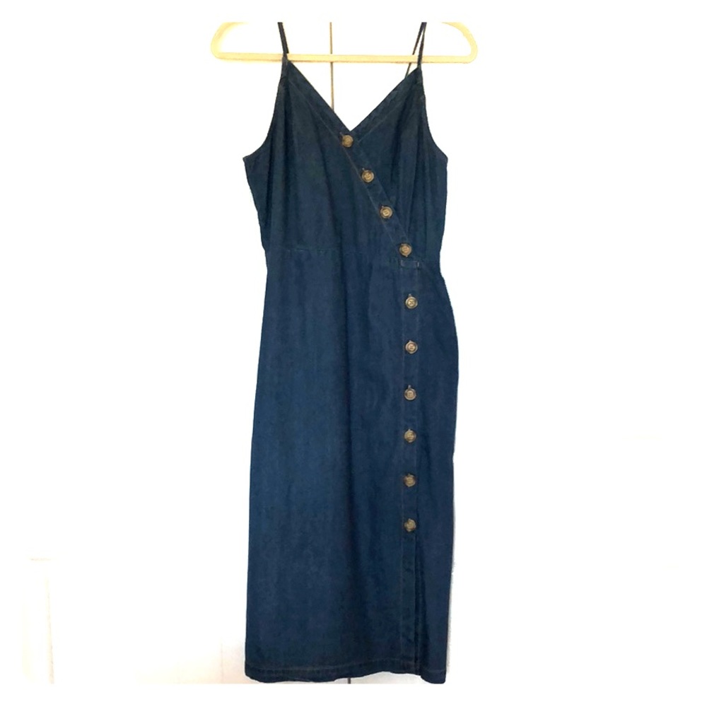 Mid-Calf Length Jean Tank Dress